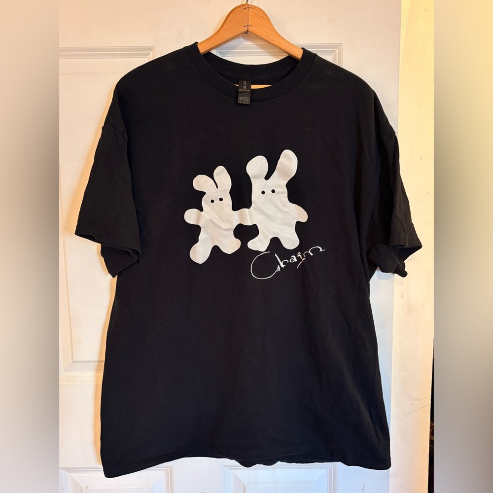 Clairo Charm Bunny Tee Black Sz XL Preowned